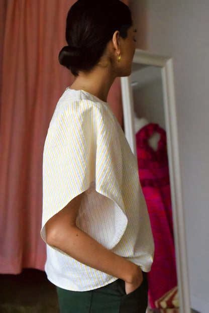 FILIPA BLOUSE - YELLOW STRIPES