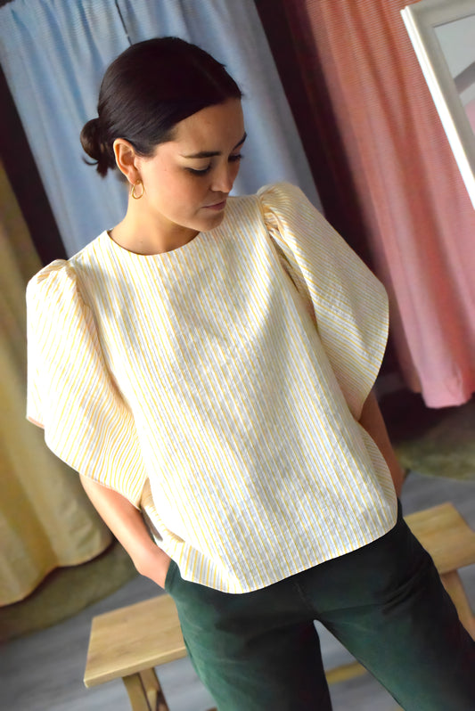 FILIPA BLOUSE - YELLOW STRIPES