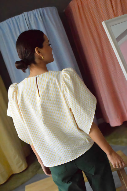 FILIPA BLOUSE - YELLOW STRIPES