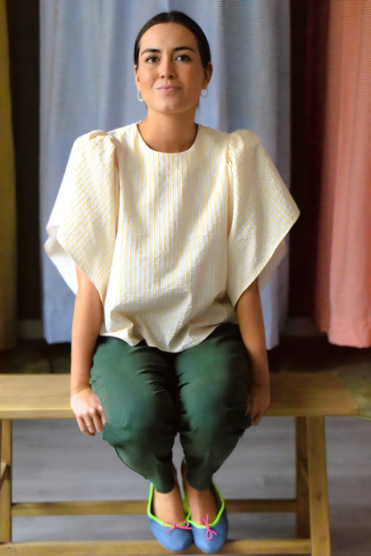 FILIPA BLOUSE - YELLOW STRIPES