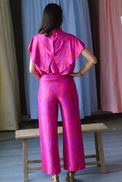BLUSA FLAVIA - FUCSIA Y ROJO