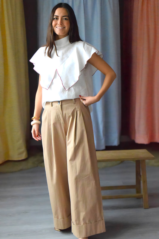FLAVIA BLOUSE - PINK POLKA DOTS