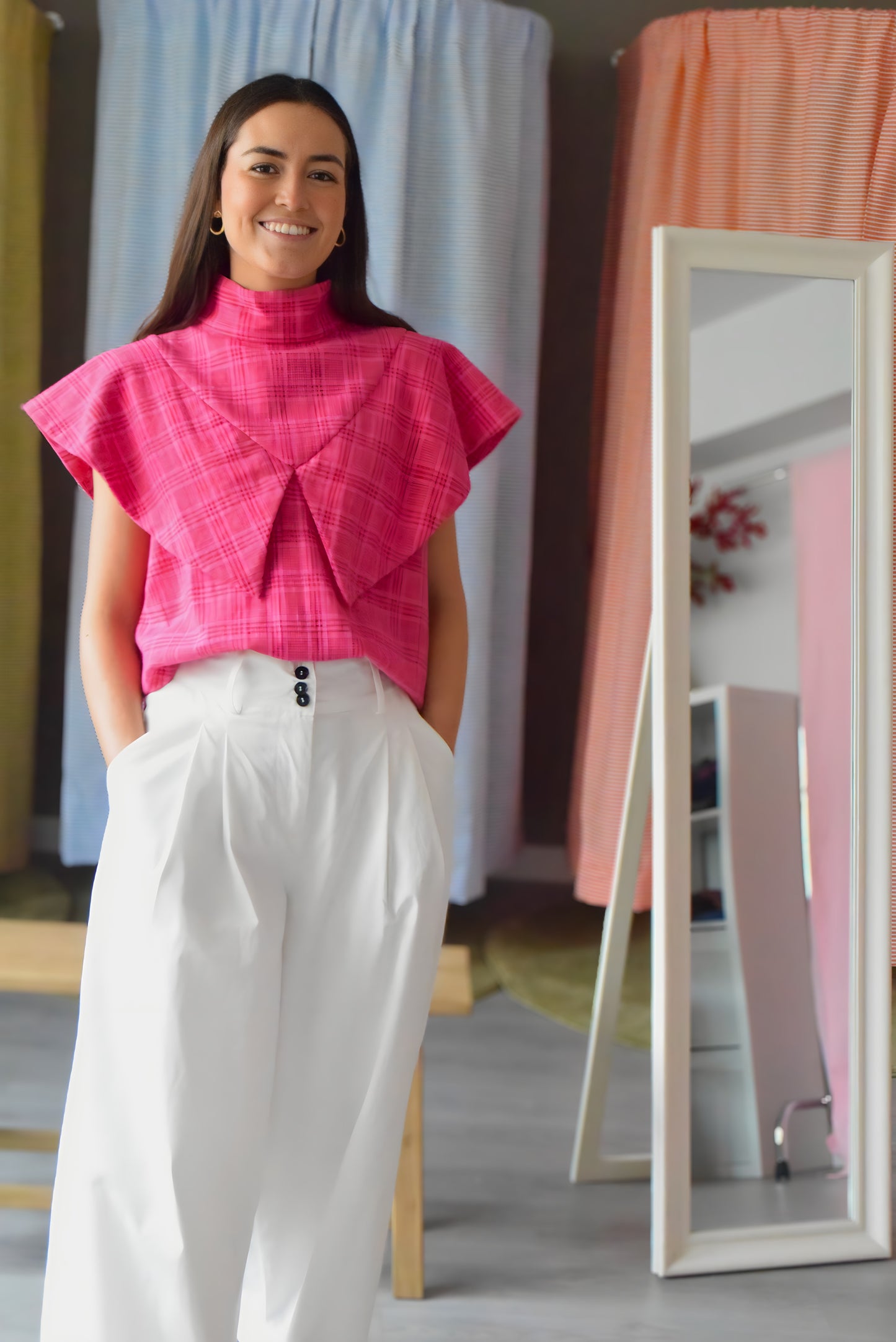 FLAVIA BLOUSE - FUCHSIA