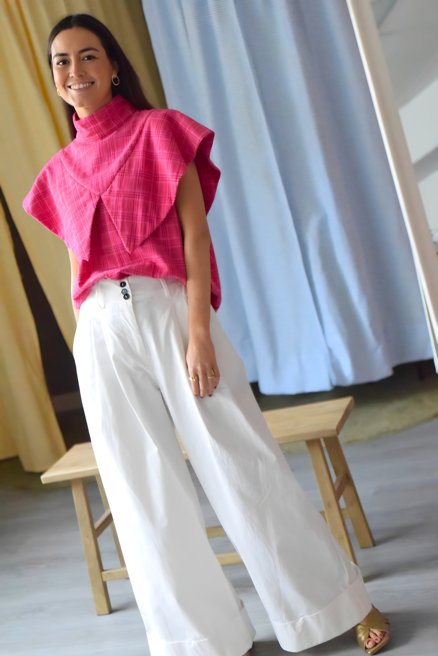 FLAVIA BLOUSE - FUCHSIA