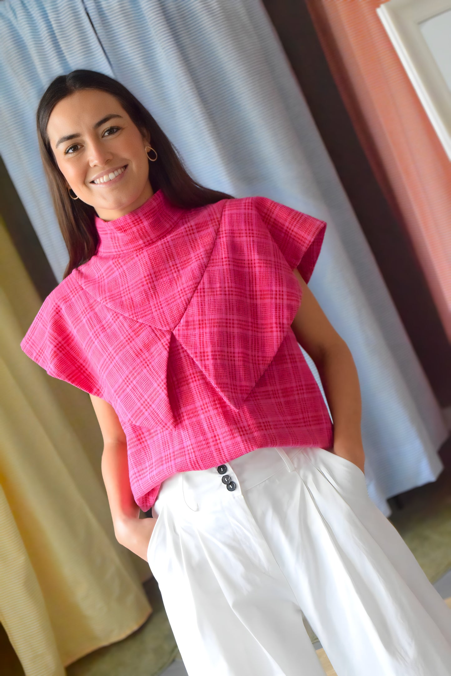 FLAVIA BLOUSE - FUCHSIA