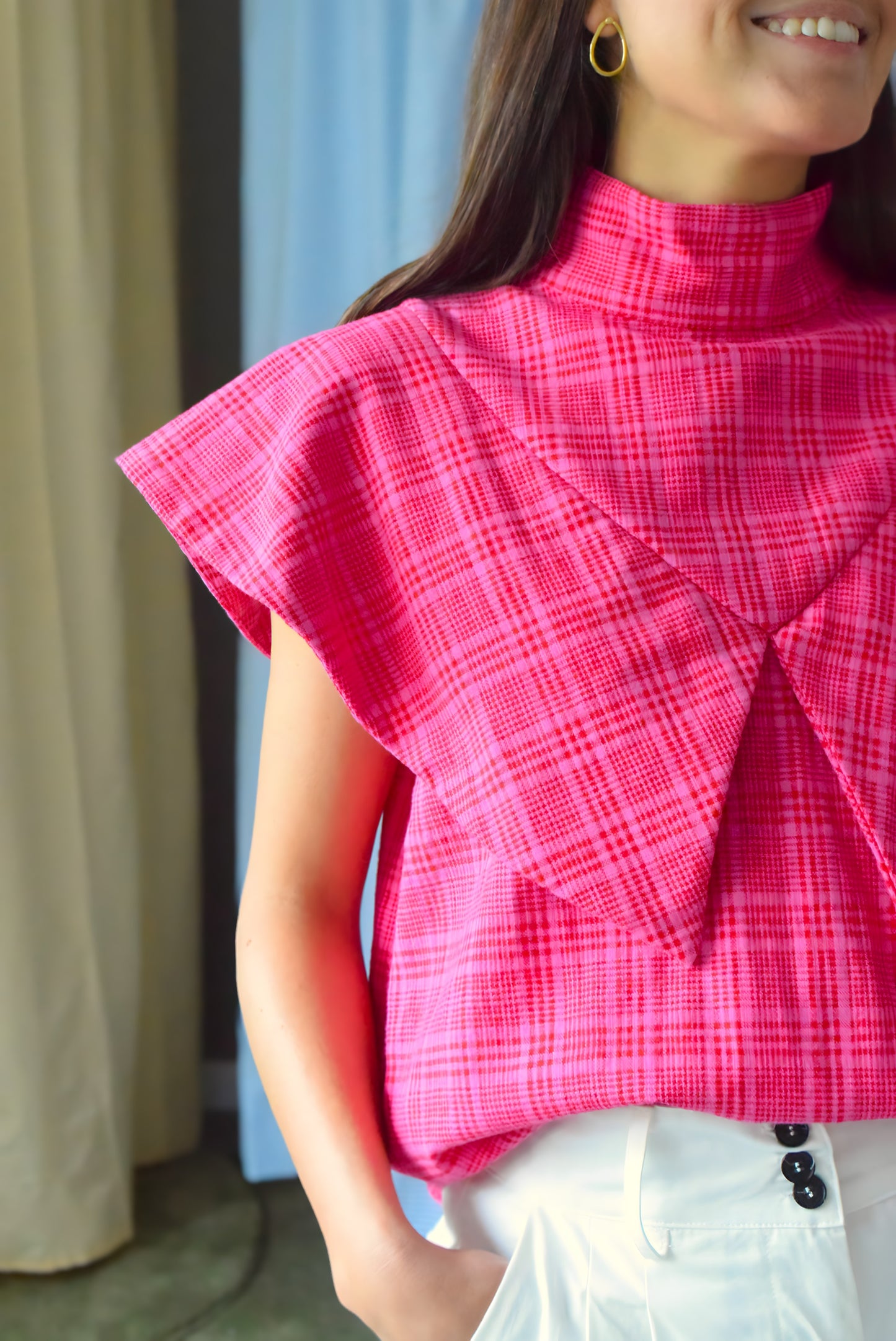 FLAVIA BLOUSE - FUCHSIA