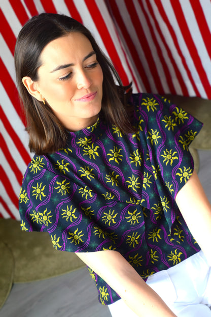 BLUSA FLAVIA - NEGRA SOLES - PREORDER 14 MAYO