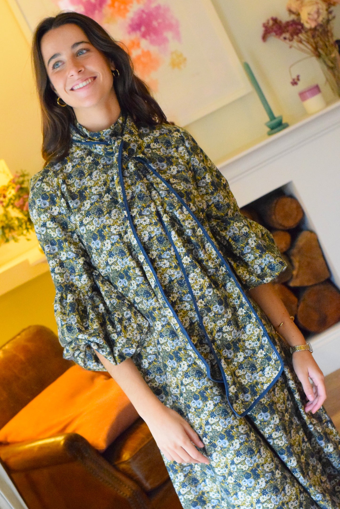 VESTIDO GABRIELA - FLORES - PREORDER 30 NOVIEMBRE