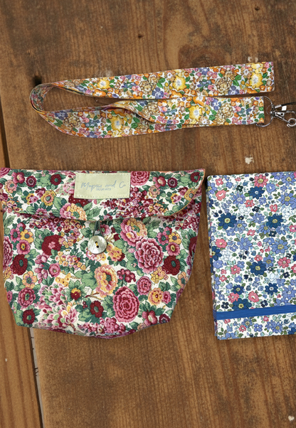 SET BOLSITA CINTA Y LIBRETA - LIBERTY FRAMBUESA