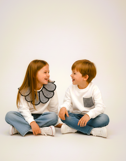 SUDADERA BLANCA - KIDS