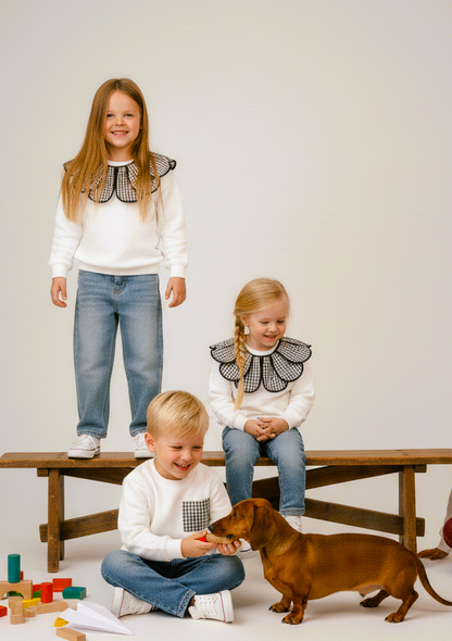 SUDADERA BLANCA - KIDS