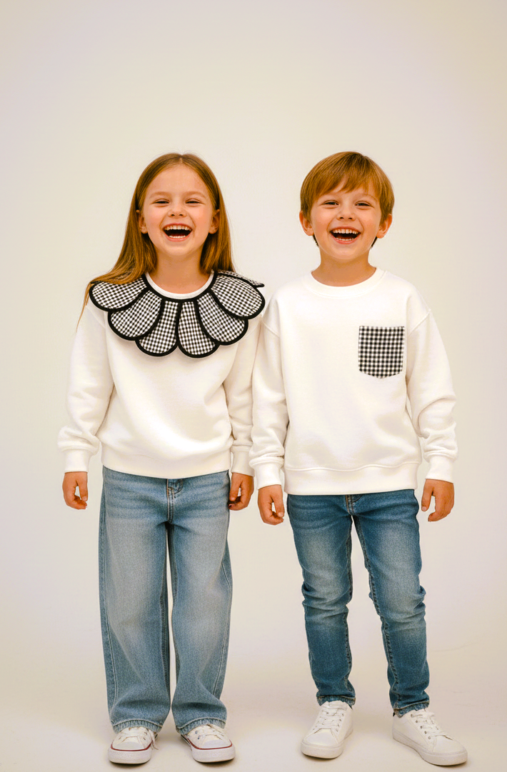 SUDADERA BLANCA - KIDS