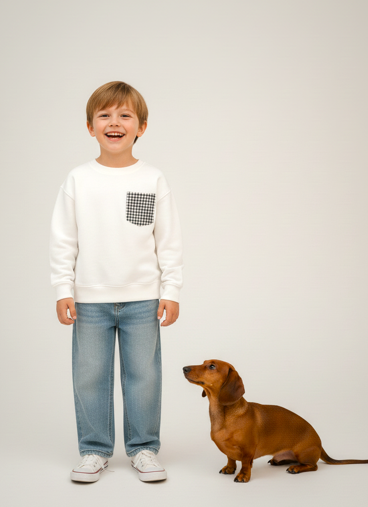 SUDADERA BLANCA - KIDS