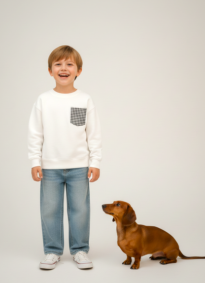 SUDADERA BLANCA - KIDS