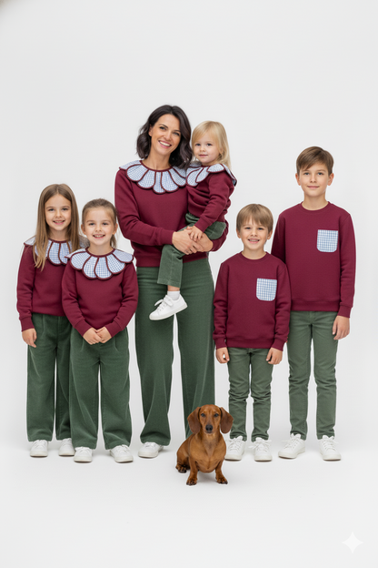 SUDADERA GRANATE - KIDS