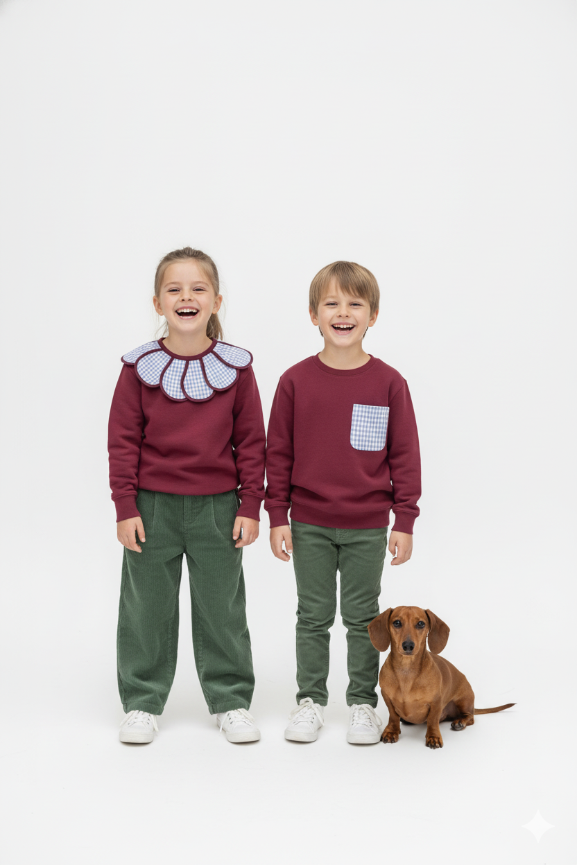 SUDADERA GRANATE - KIDS