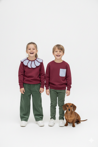 SUDADERA GRANATE - KIDS