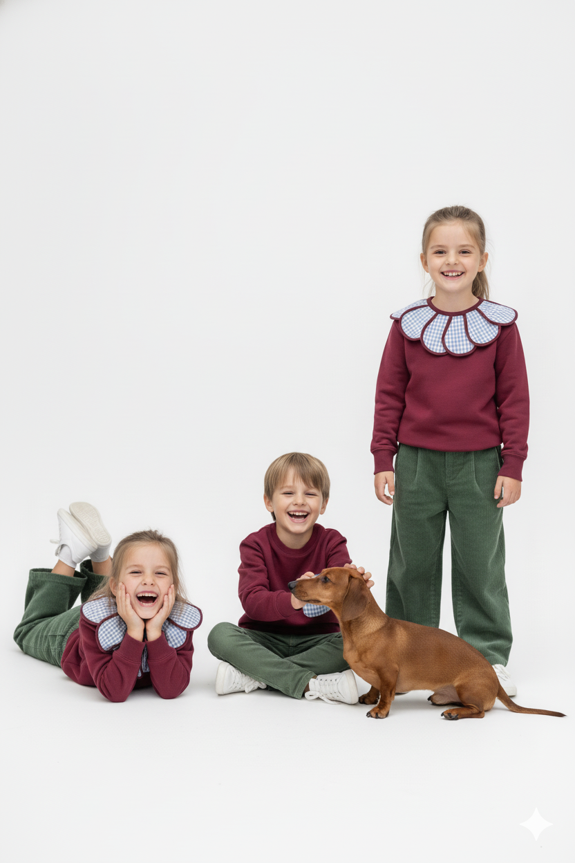 SUDADERA GRANATE - KIDS