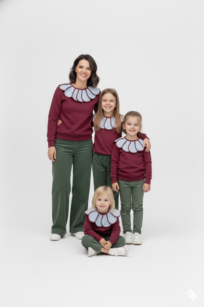 SUDADERA GRANATE - KIDS