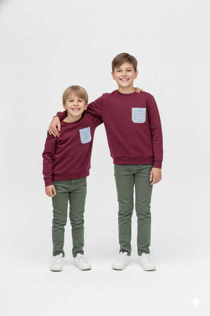 SUDADERA GRANATE - KIDS