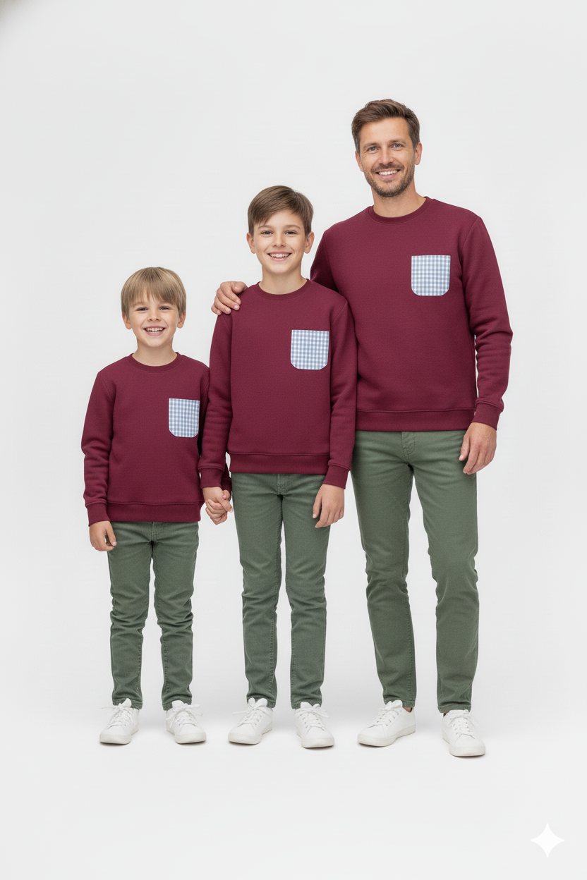 SUDADERA GRANATE - HOMBRE