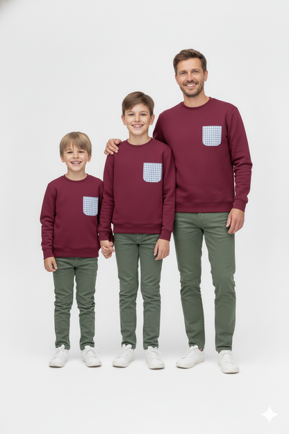 SUDADERA GRANATE - HOMBRE