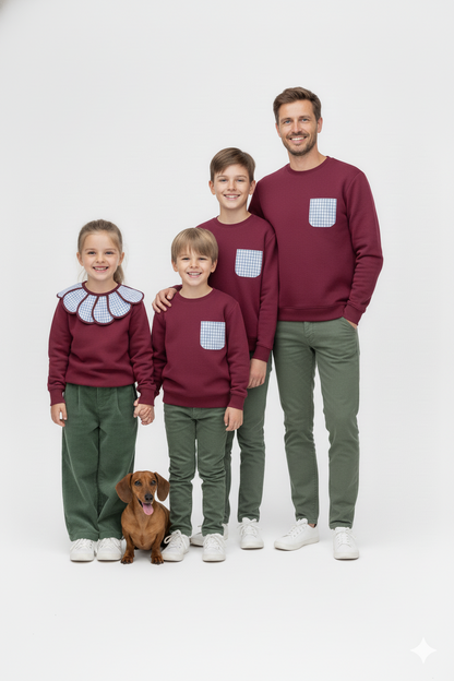 SUDADERA GRANATE - HOMBRE