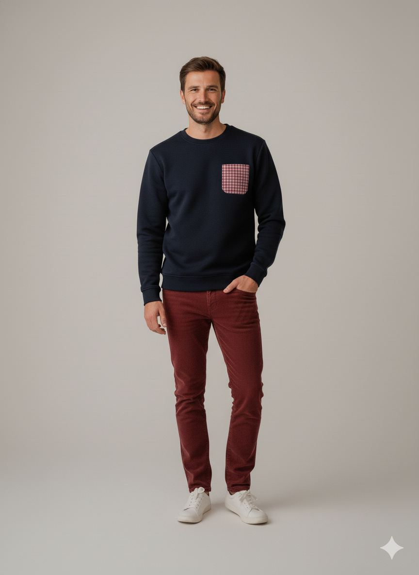 SUDADERA AZUL - HOMBRE