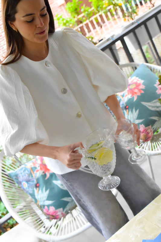 BLUSA HILDA - BLANCA - PREORDER 9 MAYO