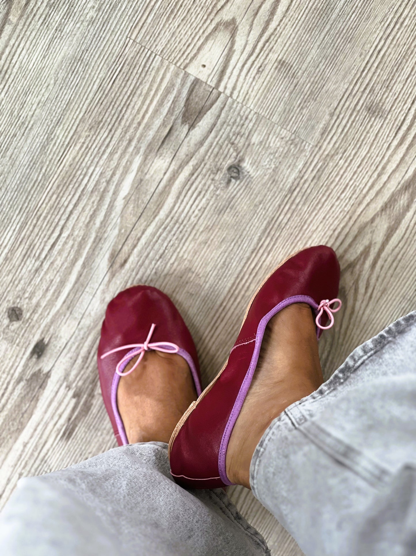 BAILARINAS GRANATE CON MORADO - PREORDER 22 Septiembre