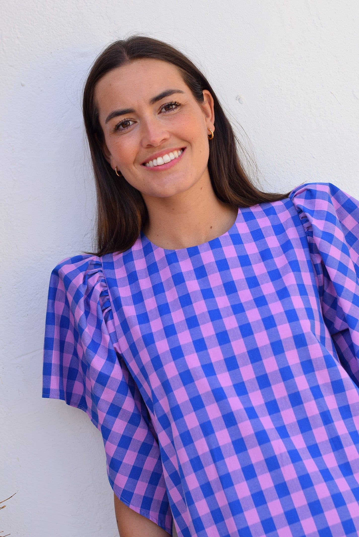 VESTIDO FILIPA - VICHY ROSA Y AZUL - PREORDER 23 ABRIL