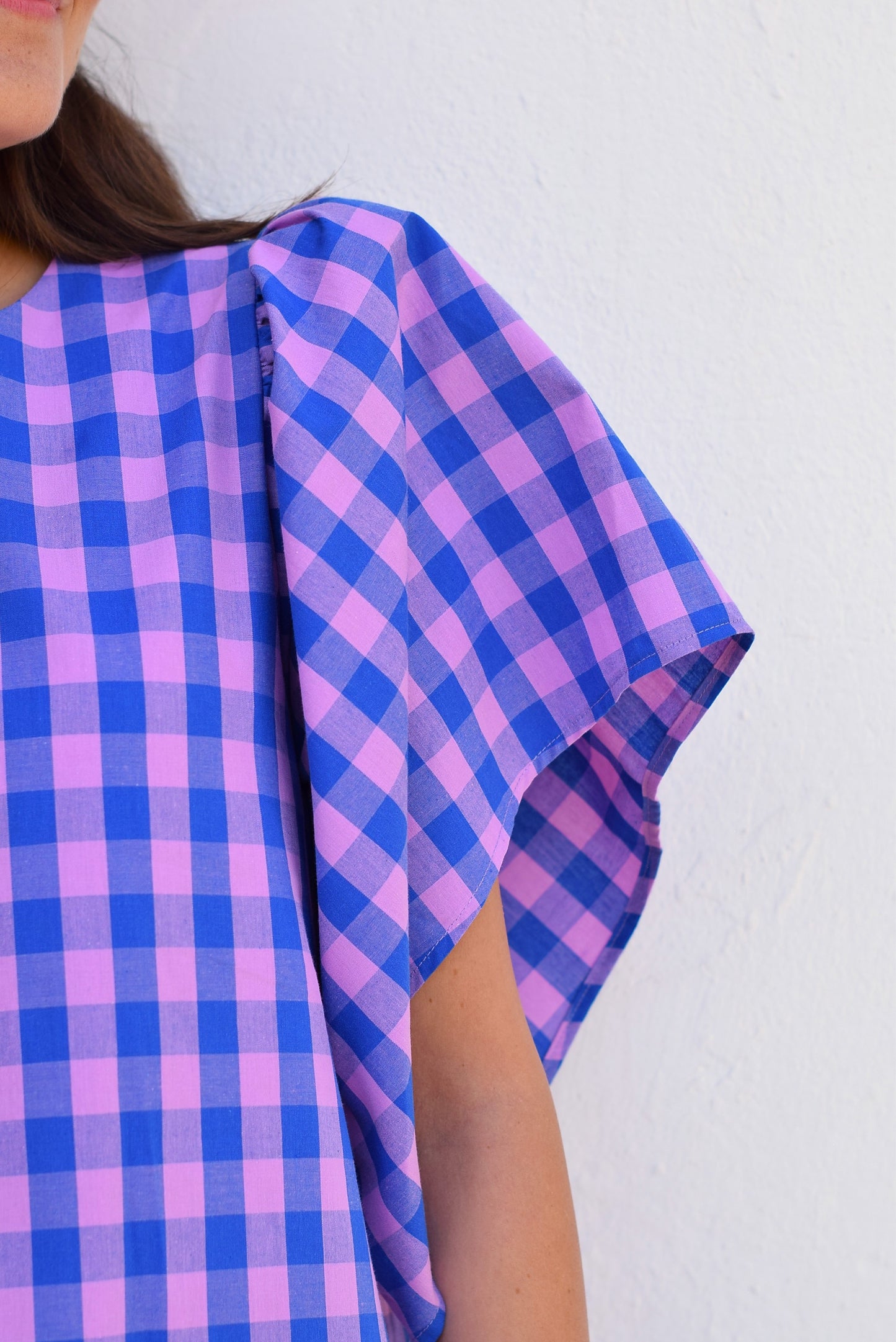 VESTIDO FILIPA - VICHY ROSA Y AZUL - PREORDER 23 ABRIL