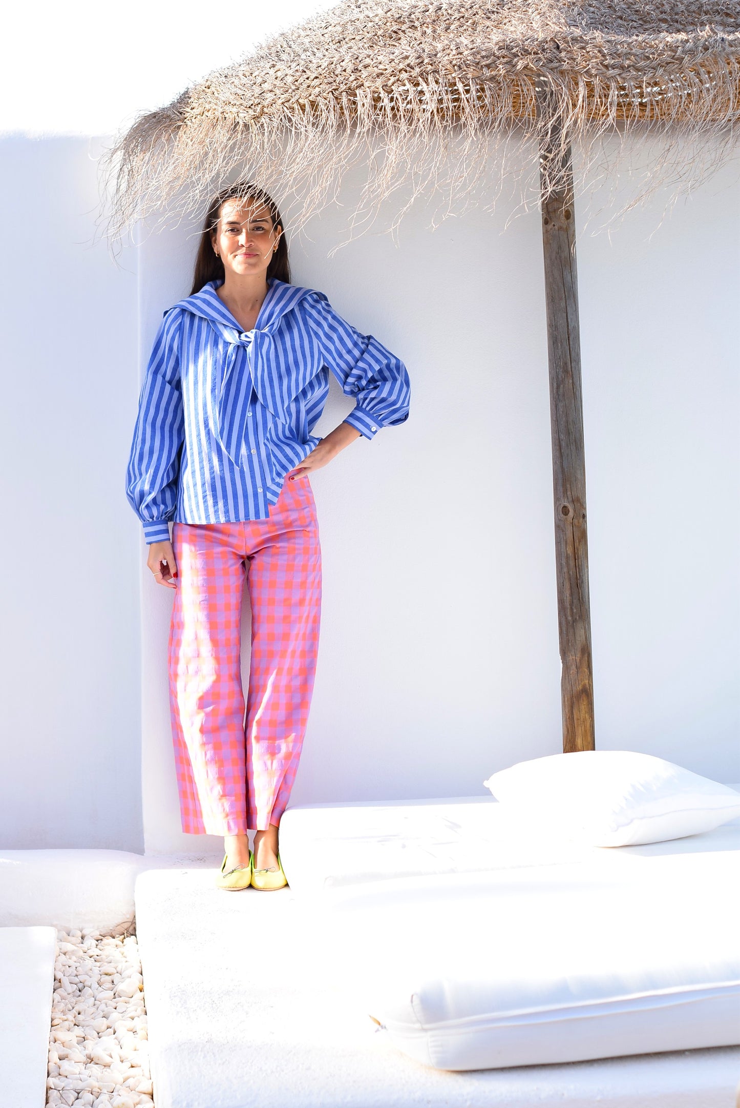 BLUSA LUCÍA - RAYAS AZULES -