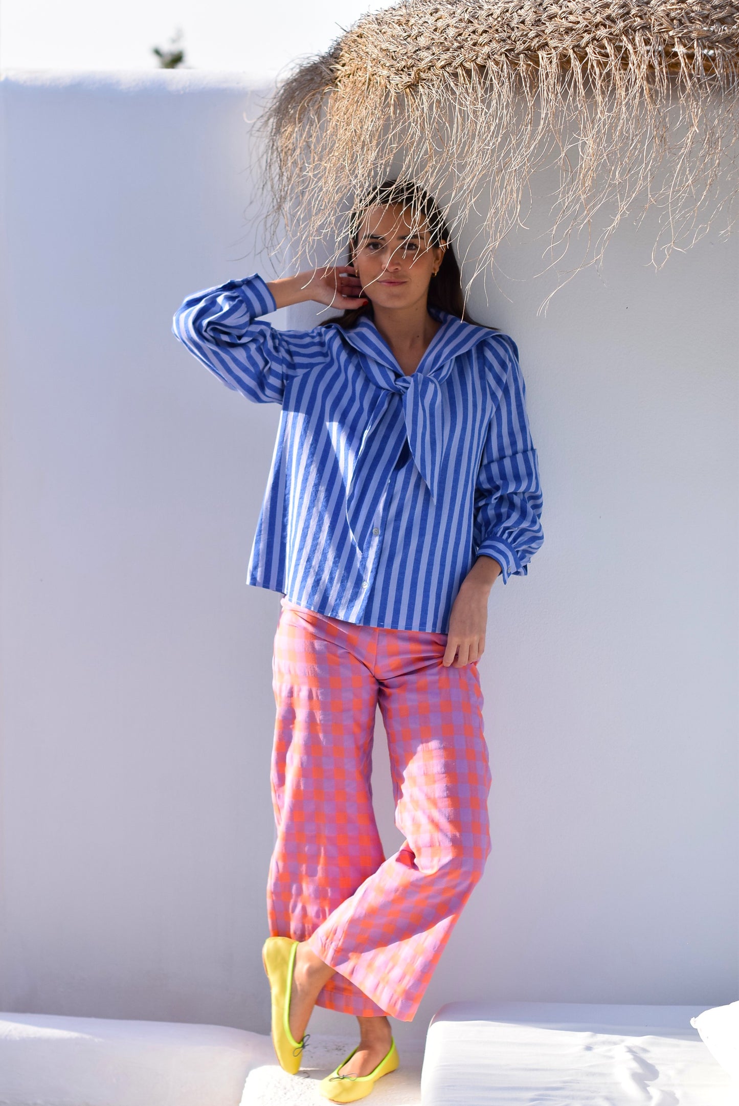 BLUSA LUCÍA - RAYAS AZULES -