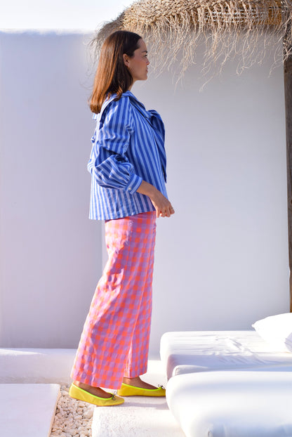BLUSA LUCÍA - RAYAS AZULES -