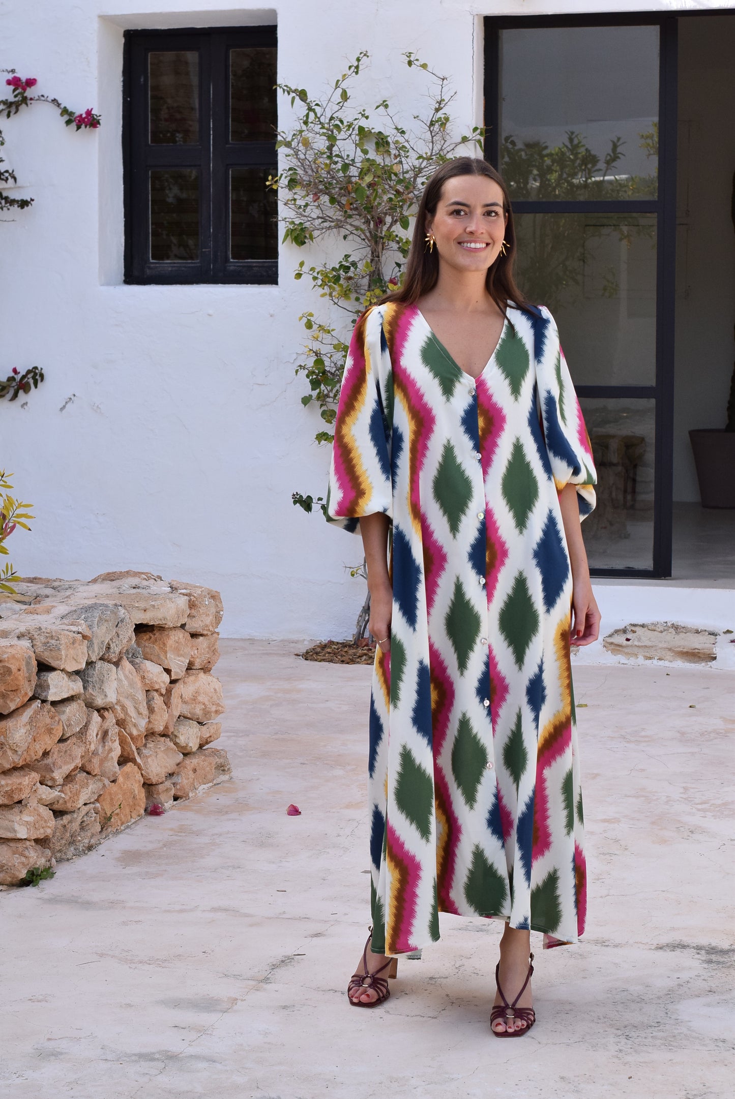 VESTIDO EUGENIA - IKAT COLORES - PREORDER 27 ABRIL