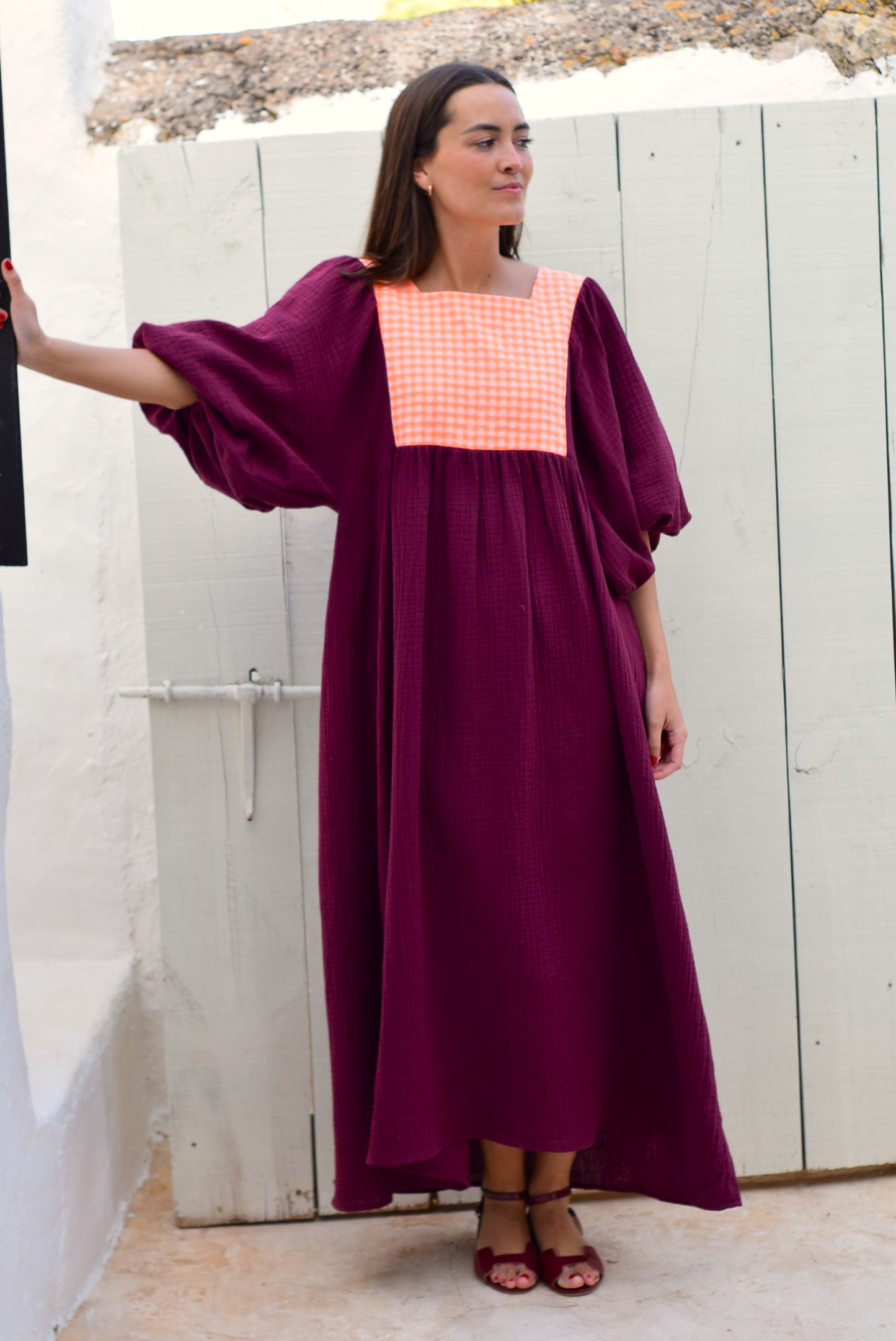 VESTIDO SIMONETA - GRANATE (PREORDER 13 ABRIL)