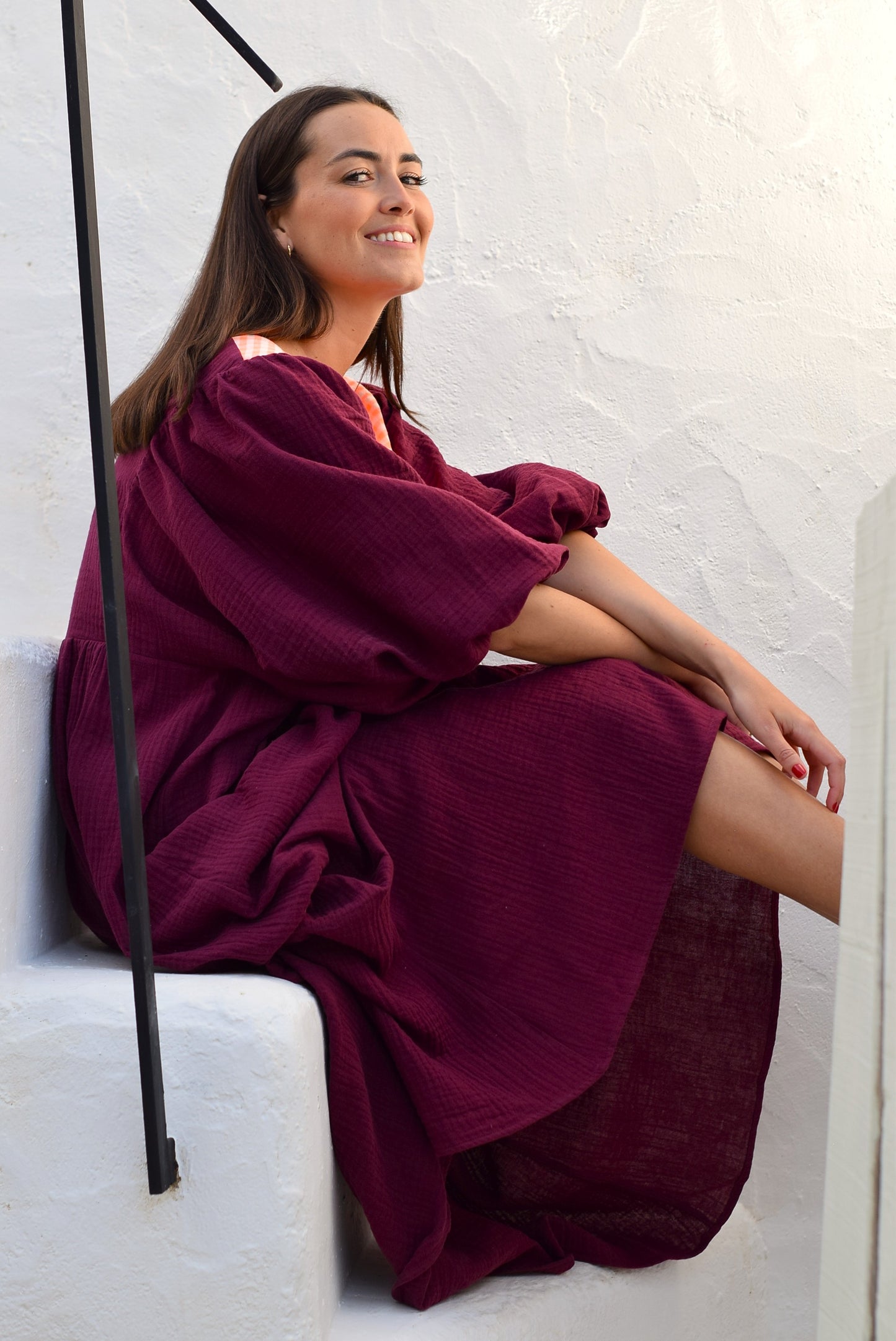 VESTIDO SIMONETA - GRANATE (PREORDER 13 ABRIL)