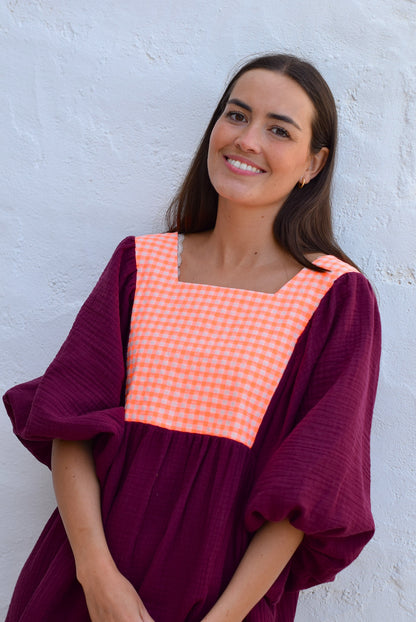 VESTIDO SIMONETA - GRANATE (PREORDER 13 ABRIL)