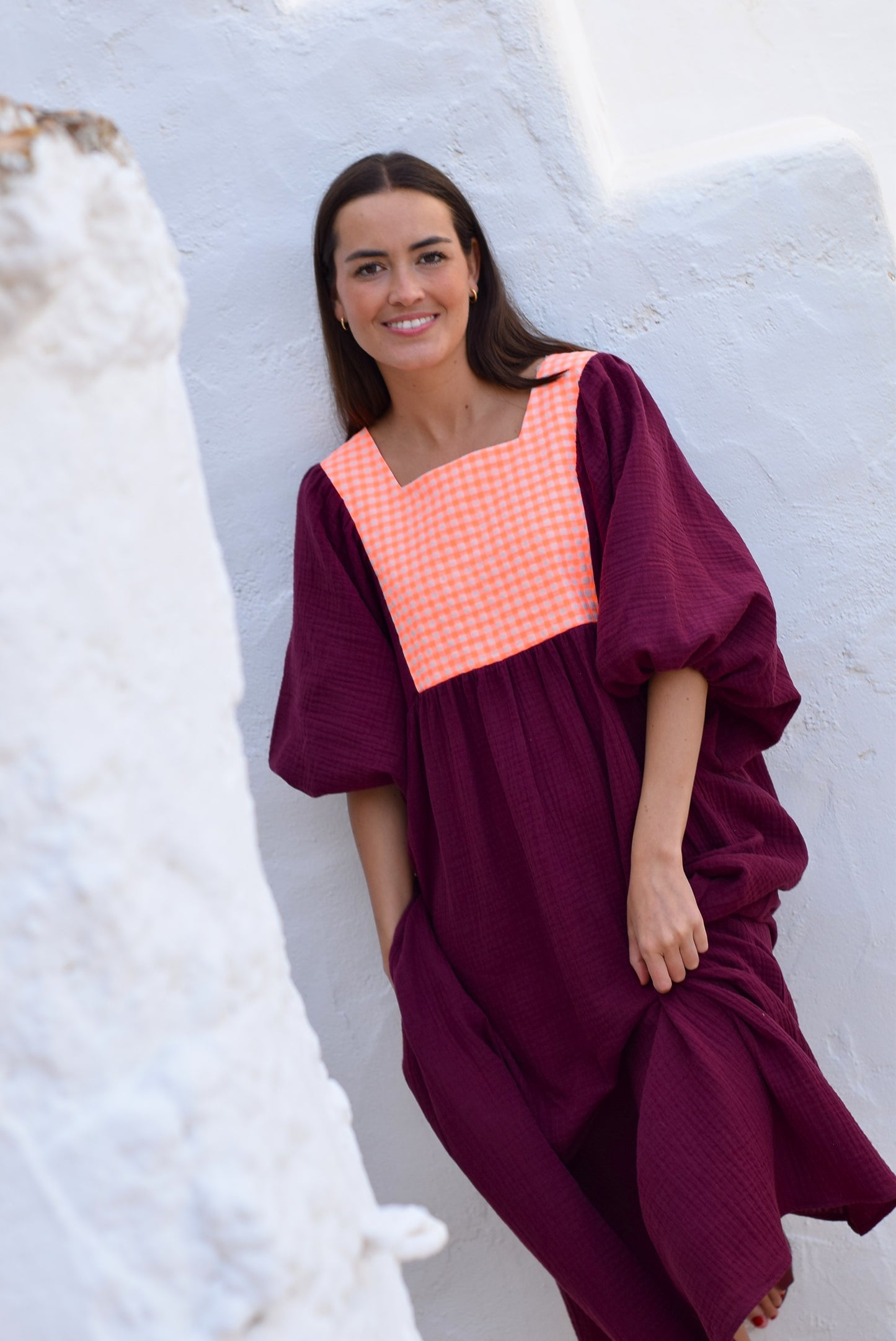 VESTIDO SIMONETA - GRANATE (PREORDER 13 ABRIL)