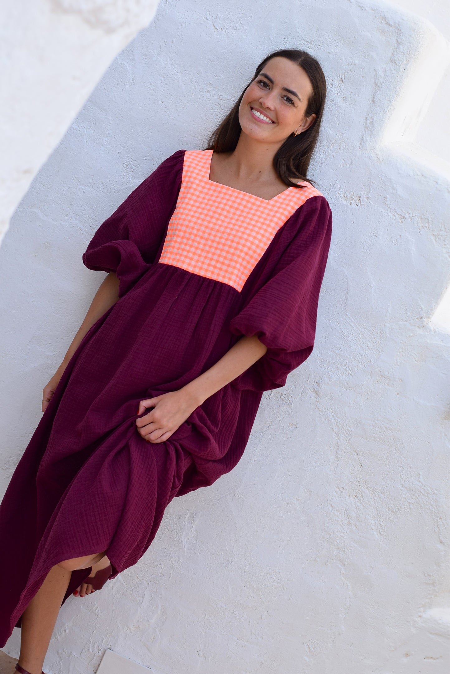 VESTIDO SIMONETA - GRANATE (PREORDER 13 ABRIL)