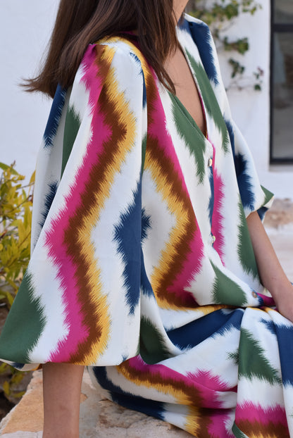 VESTIDO EUGENIA - IKAT COLORES - PREORDER 27 ABRIL