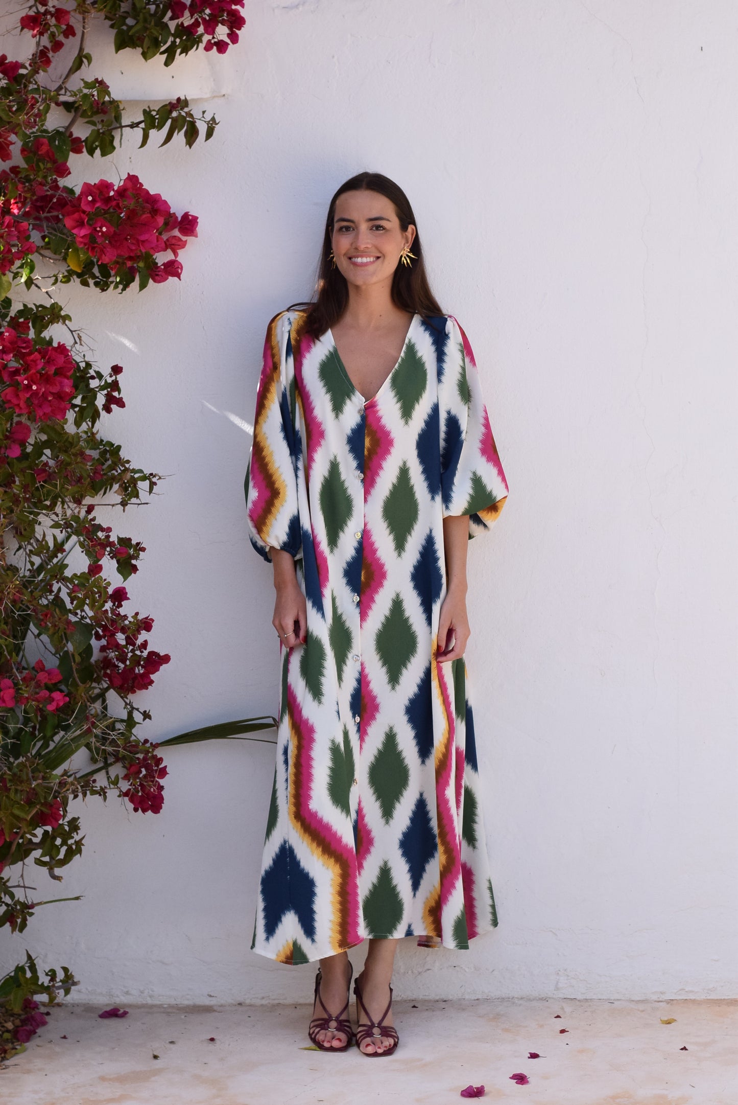 VESTIDO EUGENIA - IKAT COLORES - PREORDER 27 ABRIL