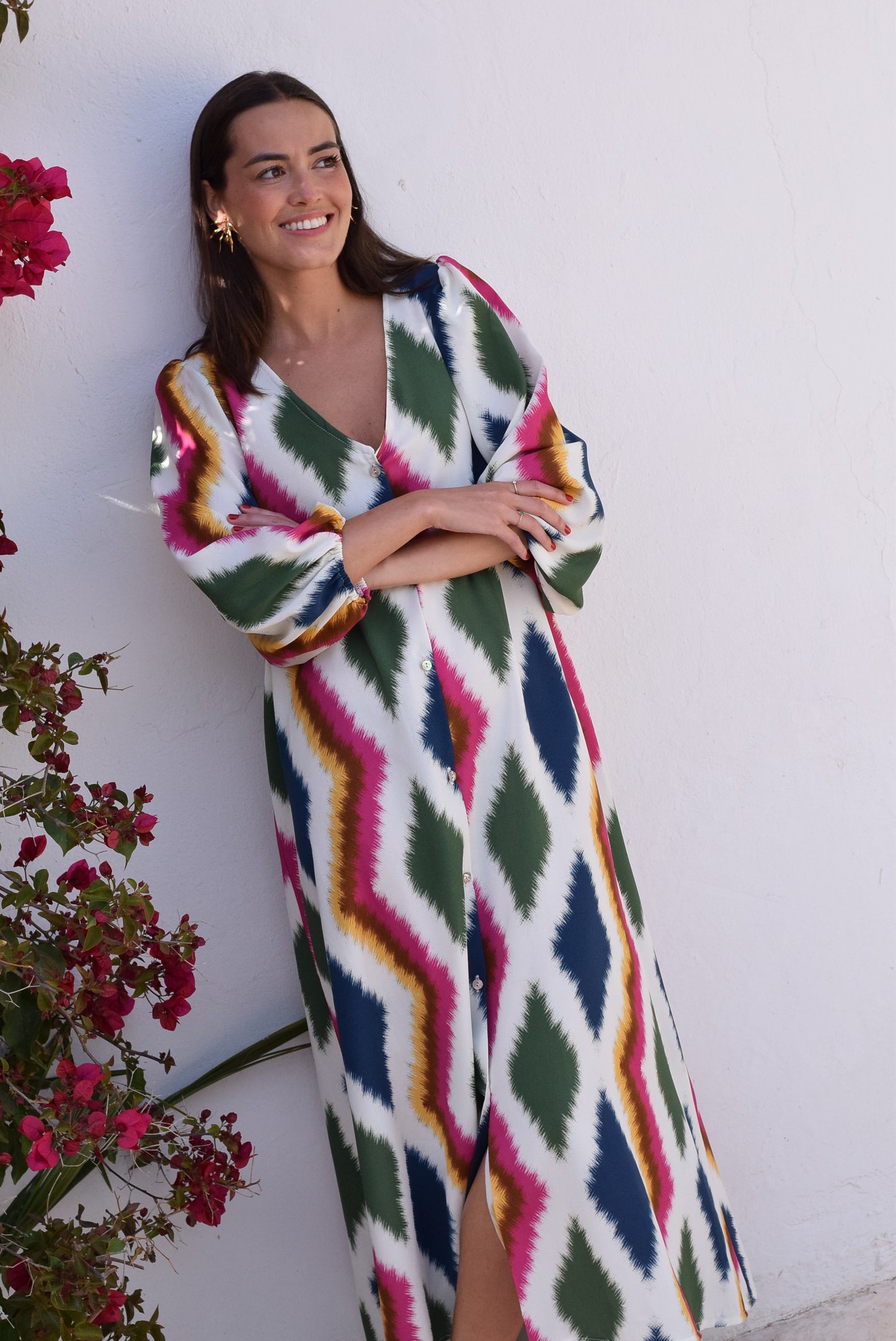 VESTIDO EUGENIA - IKAT COLORES - PREORDER 27 ABRIL