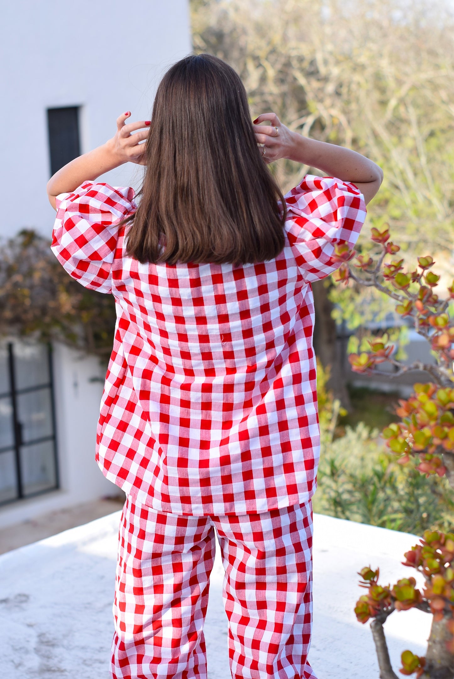 BLUSA FERNANDA - VICHY ROJO - PREORDER 4 JUNIO