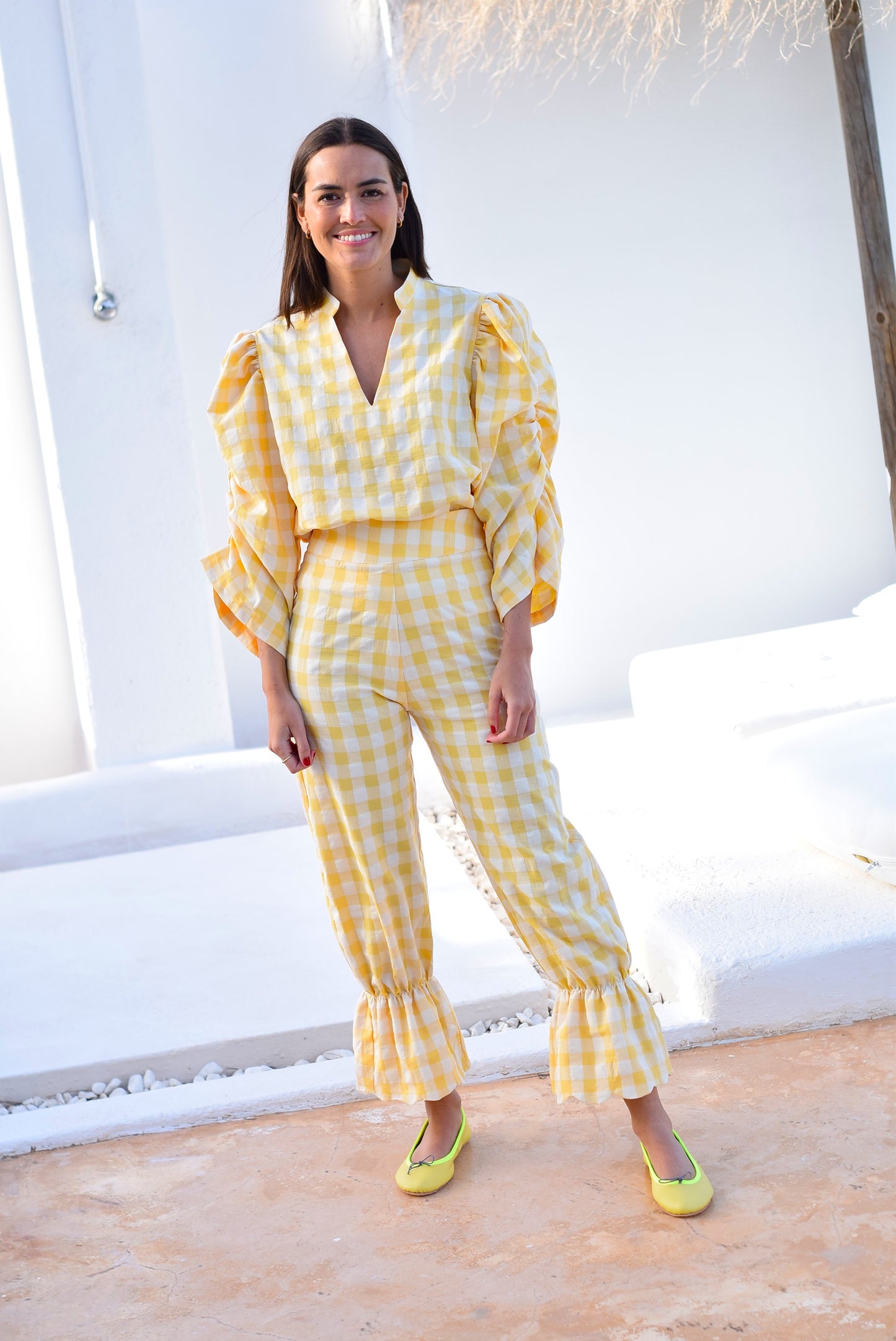 BLUSA CLAUDIA - VICHY AMARILLO - PREORDER 22 DE MAYO