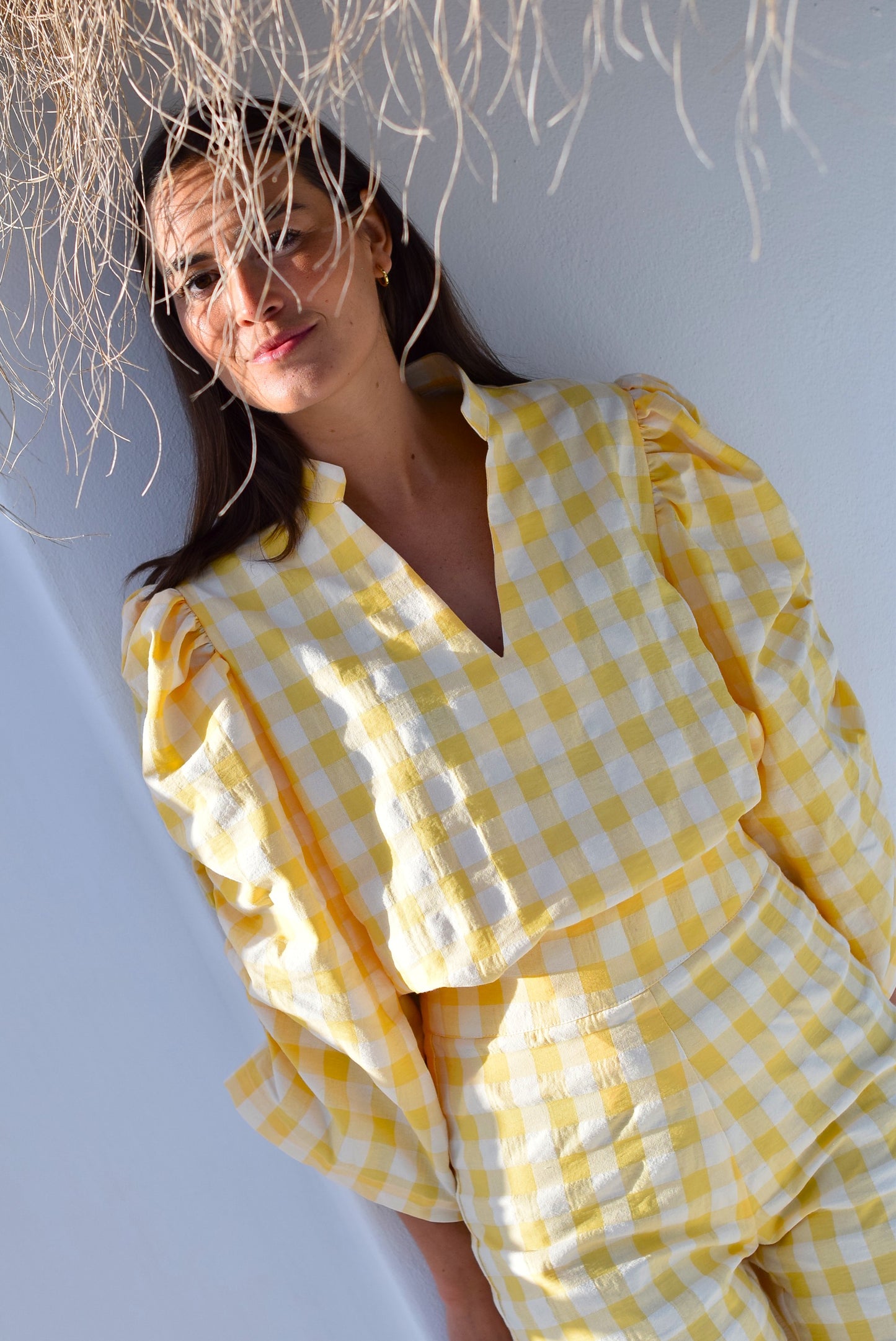BLUSA CLAUDIA - VICHY AMARILLO - PREORDER 22 DE MAYO