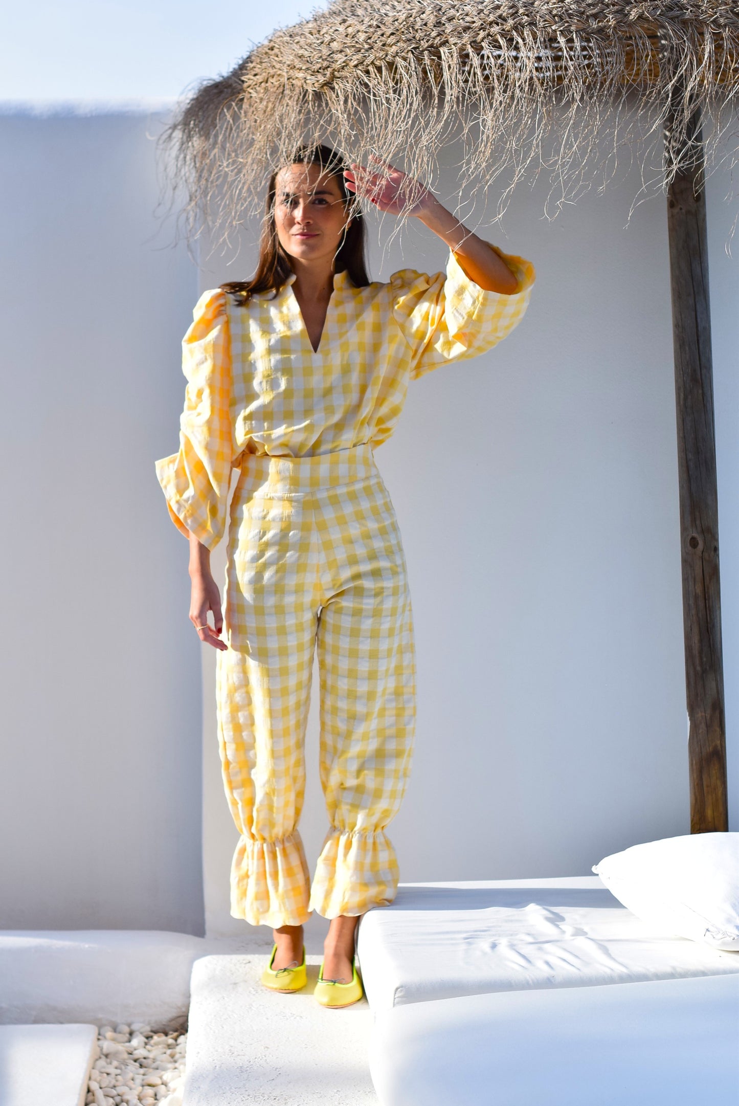 BLUSA CLAUDIA - VICHY AMARILLO - PREORDER 22 DE MAYO