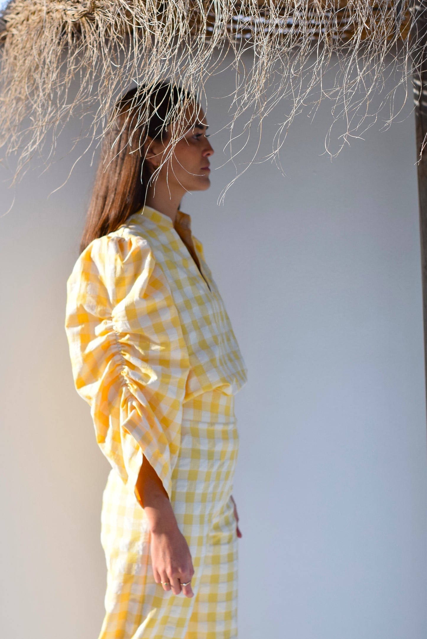 BLUSA CLAUDIA - VICHY AMARILLO - PREORDER 22 DE MAYO