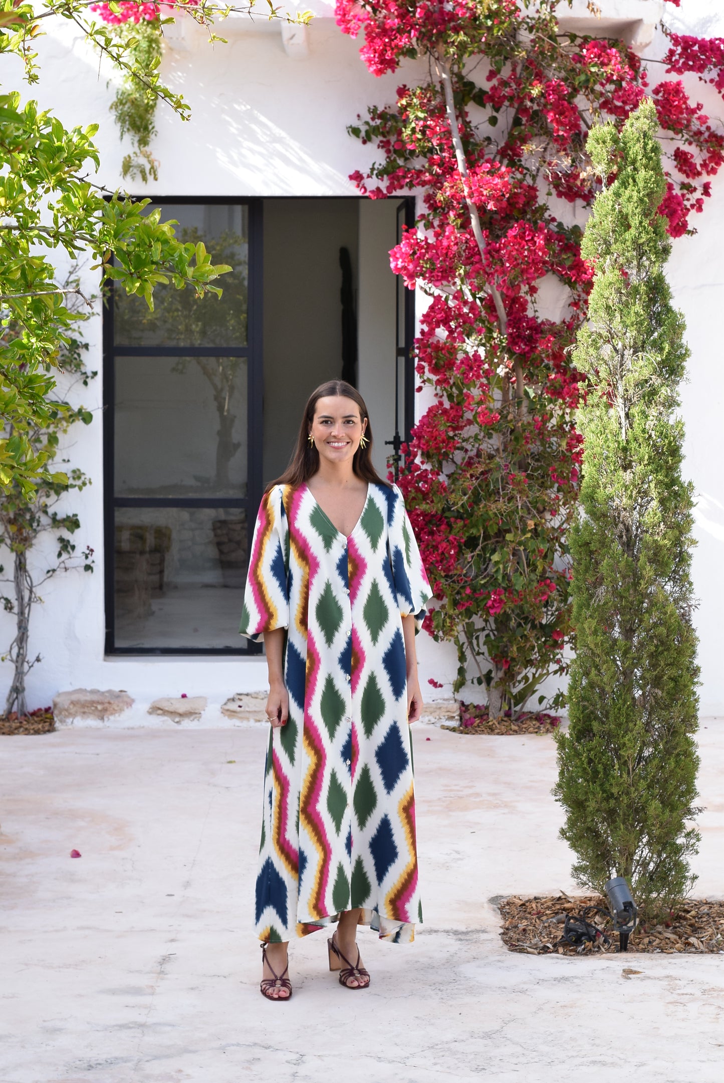 VESTIDO EUGENIA - IKAT COLORES - PREORDER 27 ABRIL